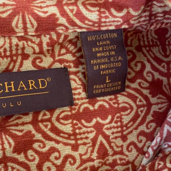 β€οΈ Tori Richard Honolulu Hawaii Button Aloha Shirt - Picture 4 of 6